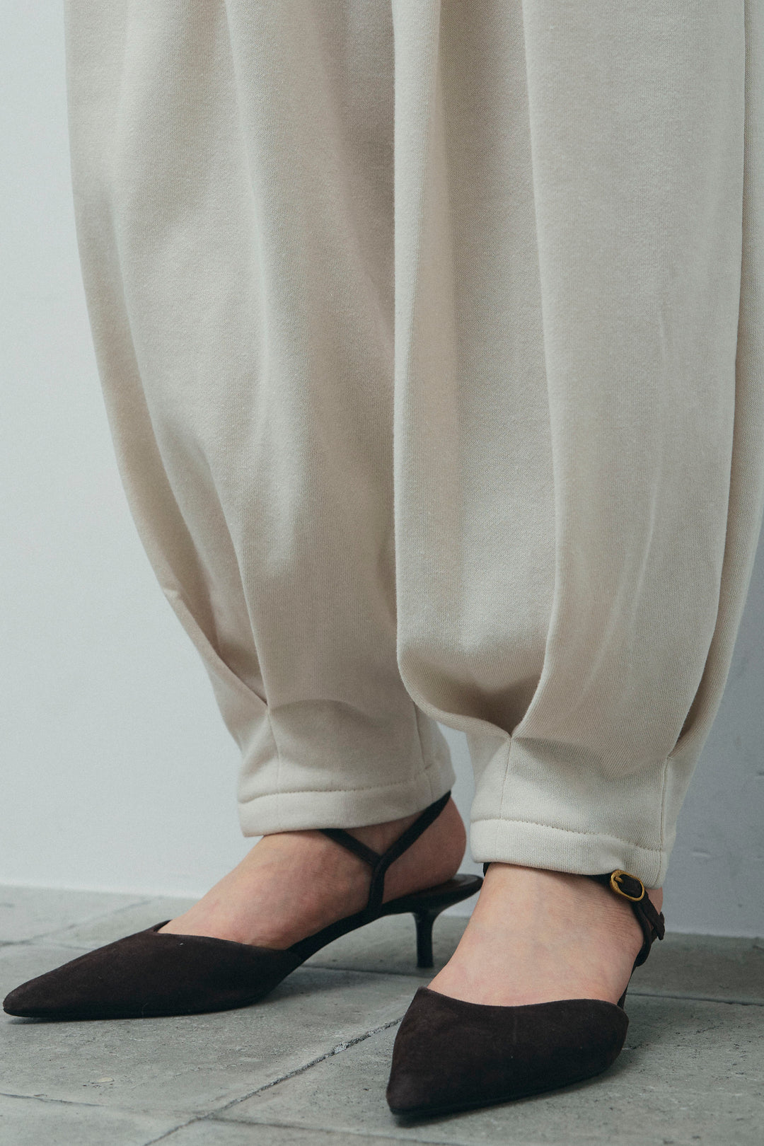 [予約/SET]ヘザーエステルテーラードジレ+オーガンジーレースPO+タックボリュームスウェットパンツ(3set)