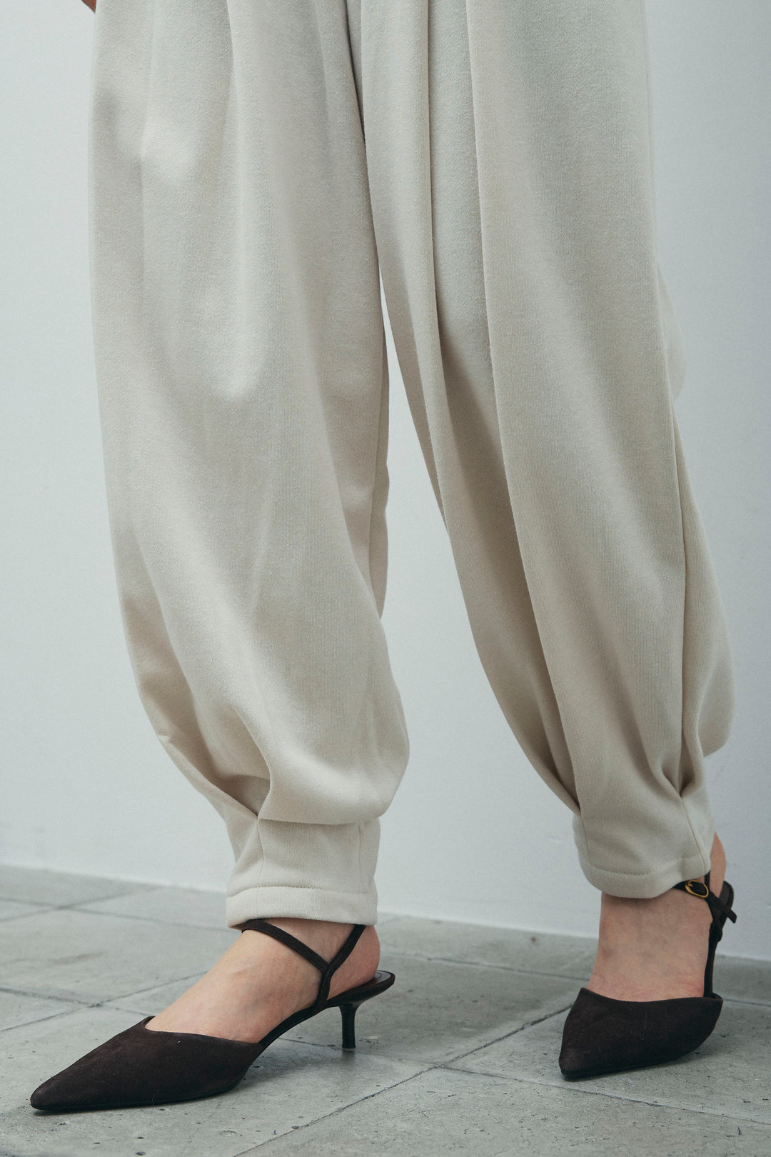 [予約/SET]ラメベスト+タックボリュームスウェットパンツ(2set)