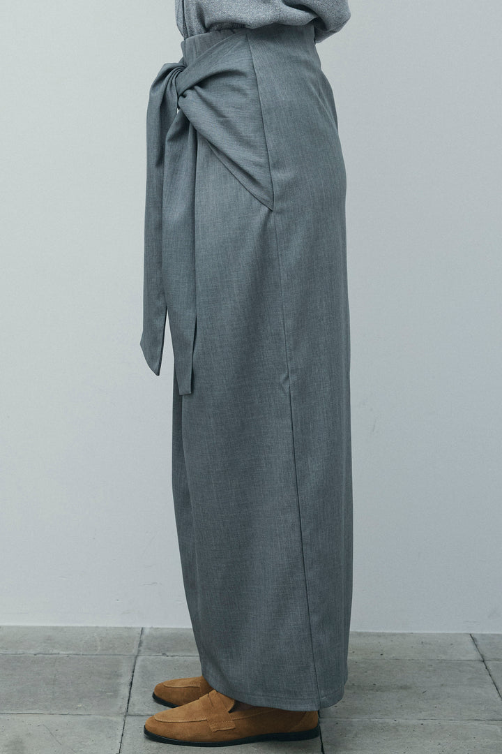 [予約/SET]フィッシュネットノースリーブニット+フロントクロスタイトスカート(2set)