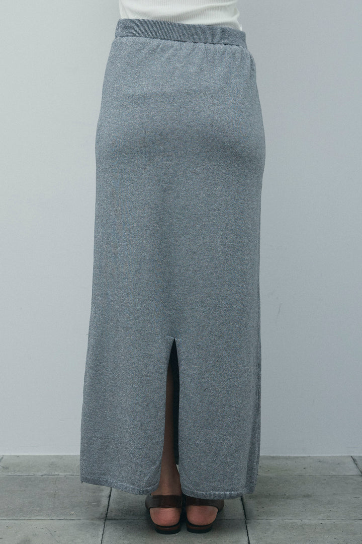 [予約/SET]スキッパービッグシャツ+ラメタイトスカート(2set)