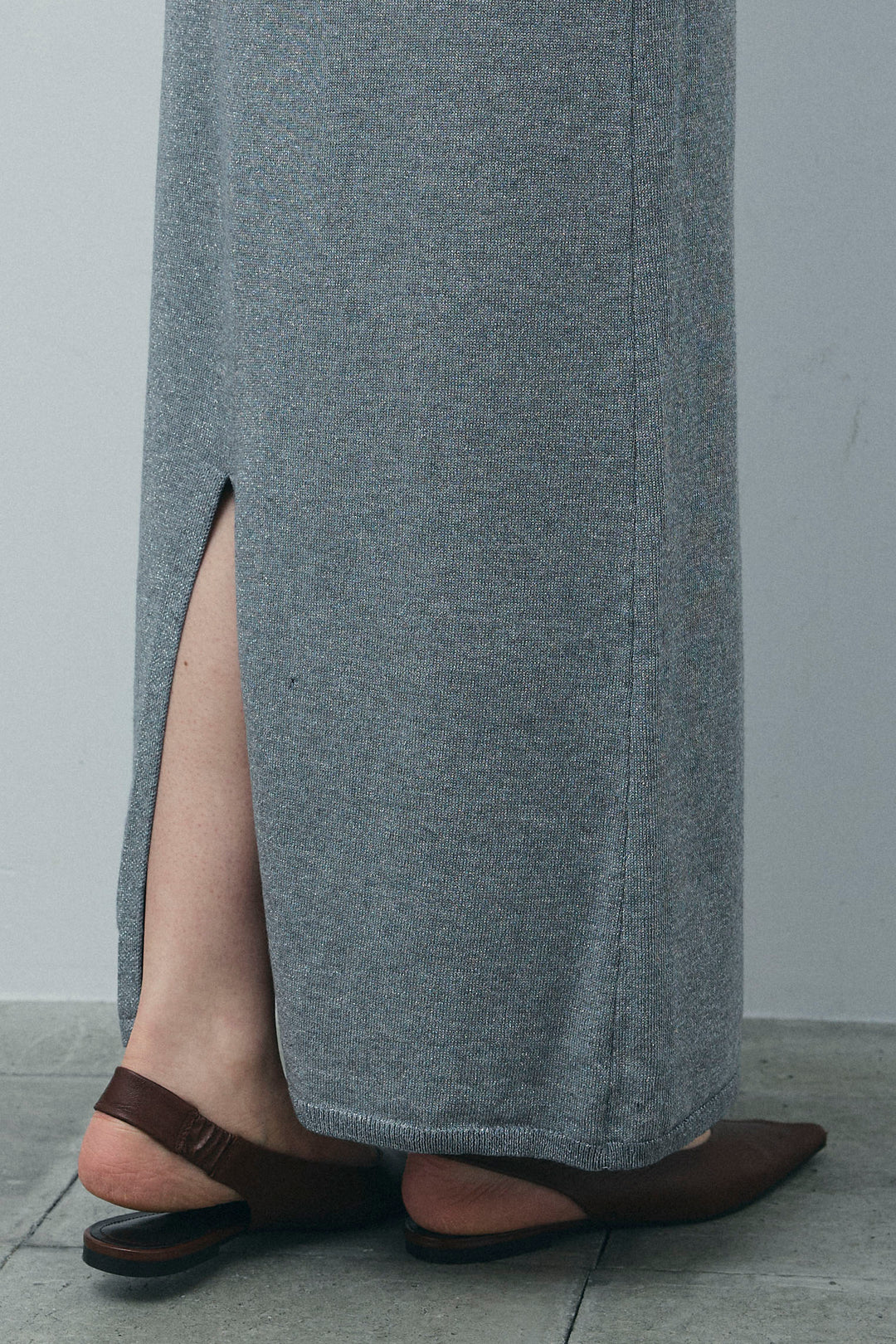 [予約/SET]スキッパービッグシャツ+ラメタイトスカート(2set)