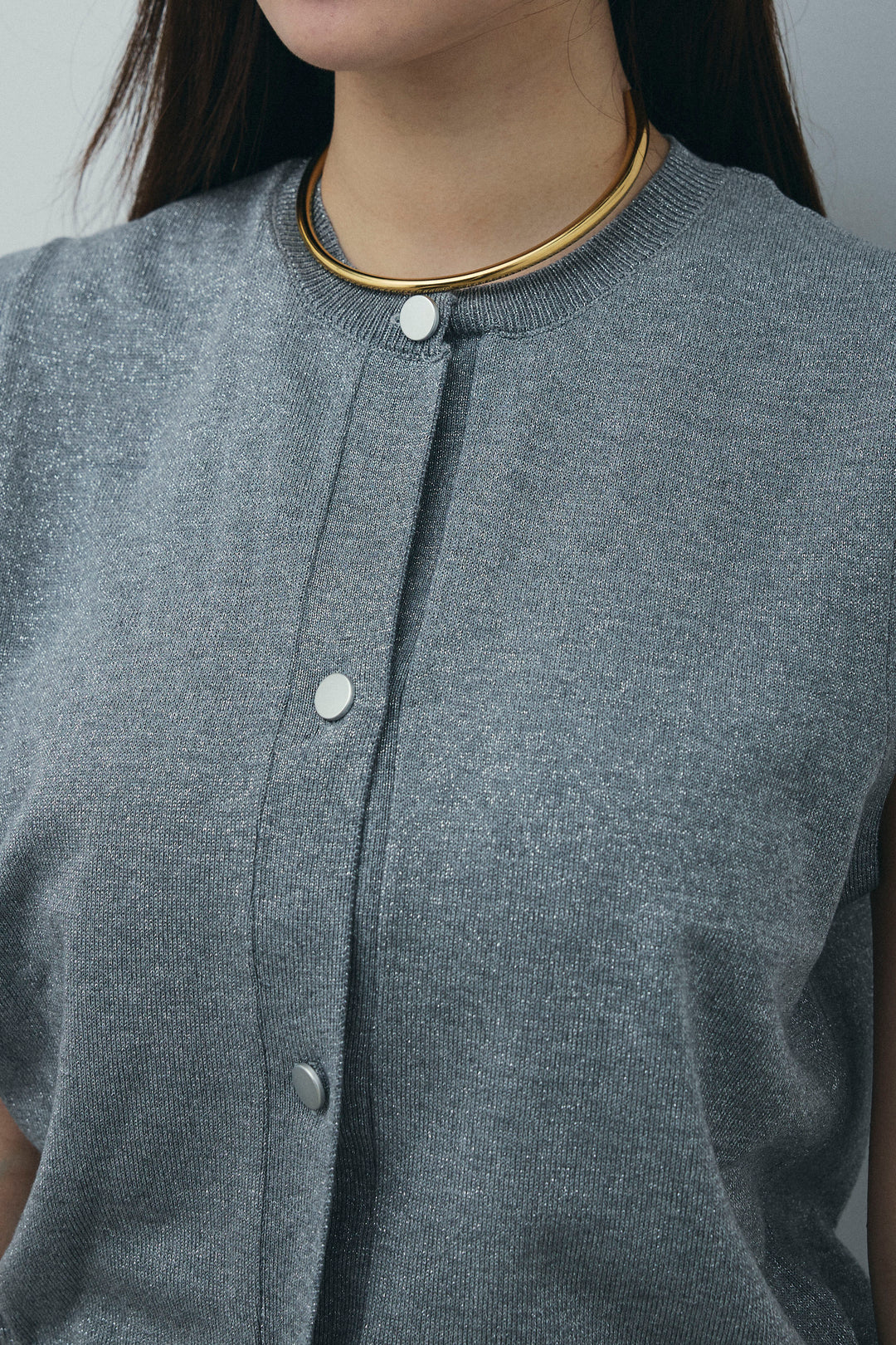 [予約/SET]ラメベスト+タックボリュームスウェットパンツ(2set)