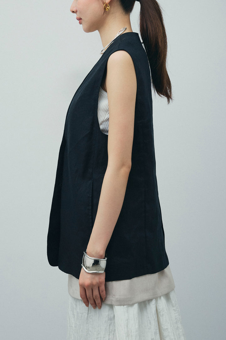 [予約/SET]ノーカラージレ+ドロストラメニットキャミ+サイドラインリラックスパンツ(3set)