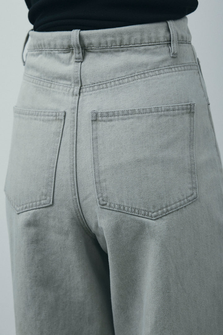 [予約/SET]ストライプバルーンアメスリTOPS+ヴィンテージカーブデニムパンツ(2set)