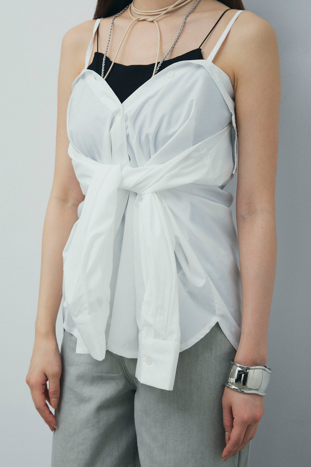 [予約]2WAYキャミソールビスチェシャツ