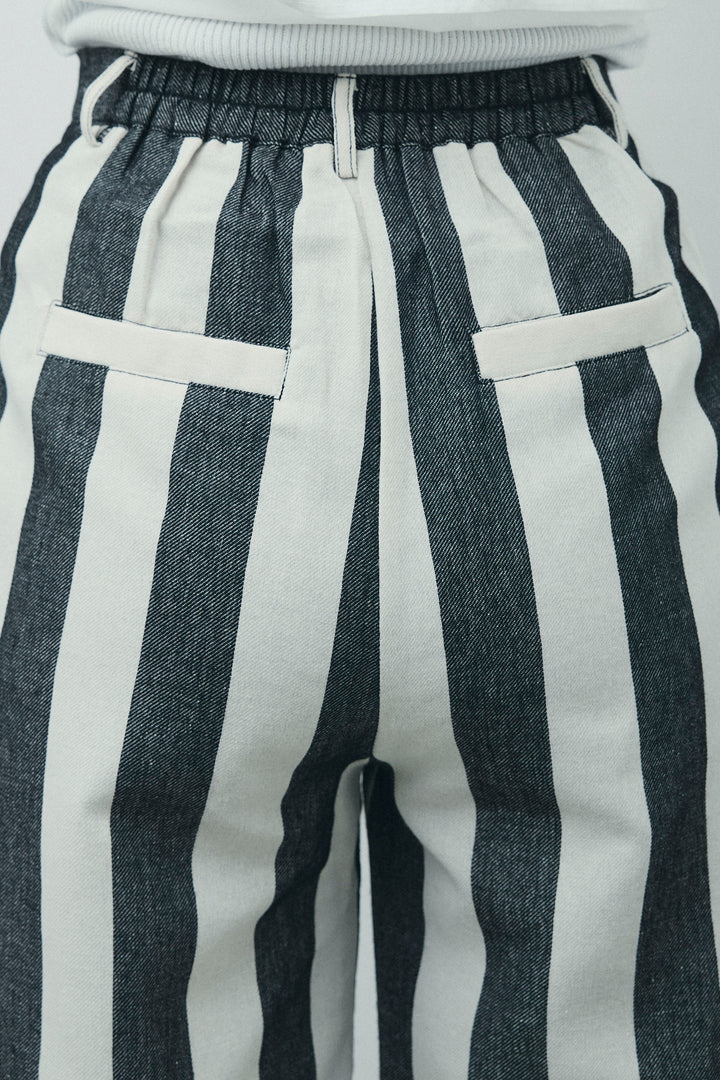 [予約/SET]2WAYキャミソールビスチェシャツ+カットアウトリブタンク+ストライプパンツ(3set)