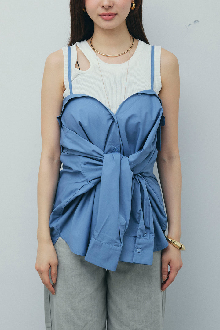 [予約]2WAYキャミソールビスチェシャツ