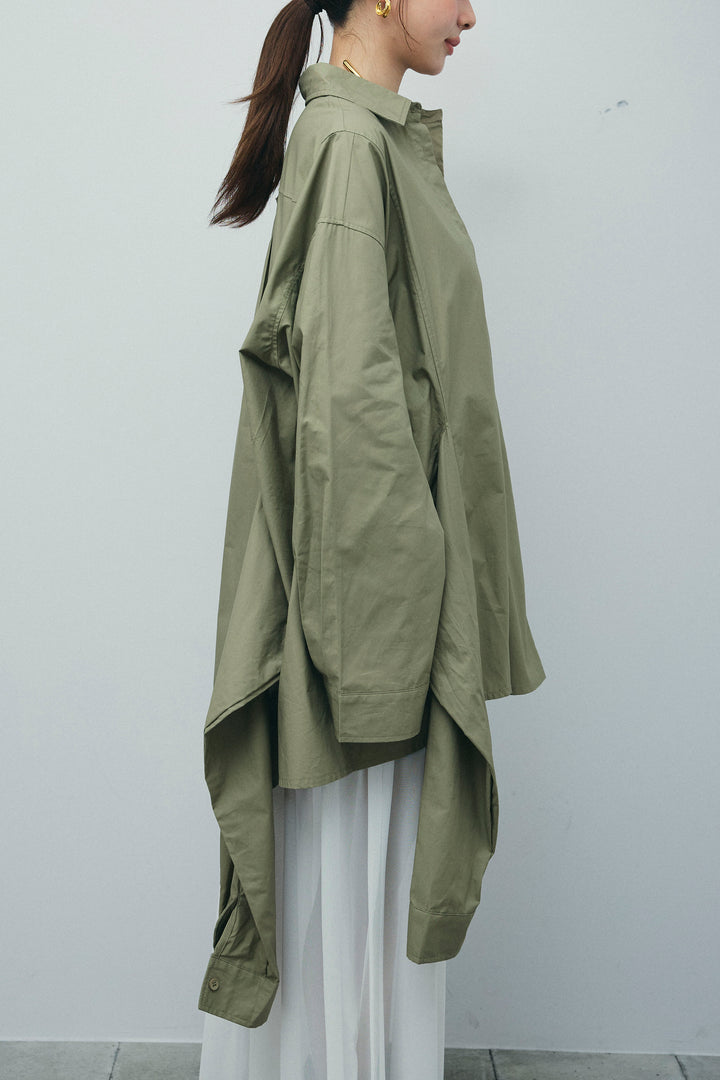 [予約/SET]ウエストラップロングシャツ+シアーキャミOP(2set)