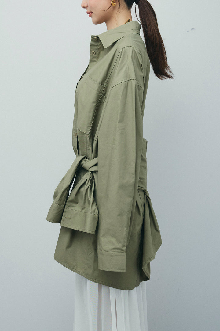 [予約]ウエストラップロングシャツ