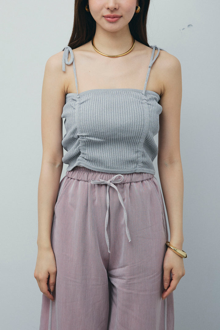 [予約]ドロストラメニットキャミ