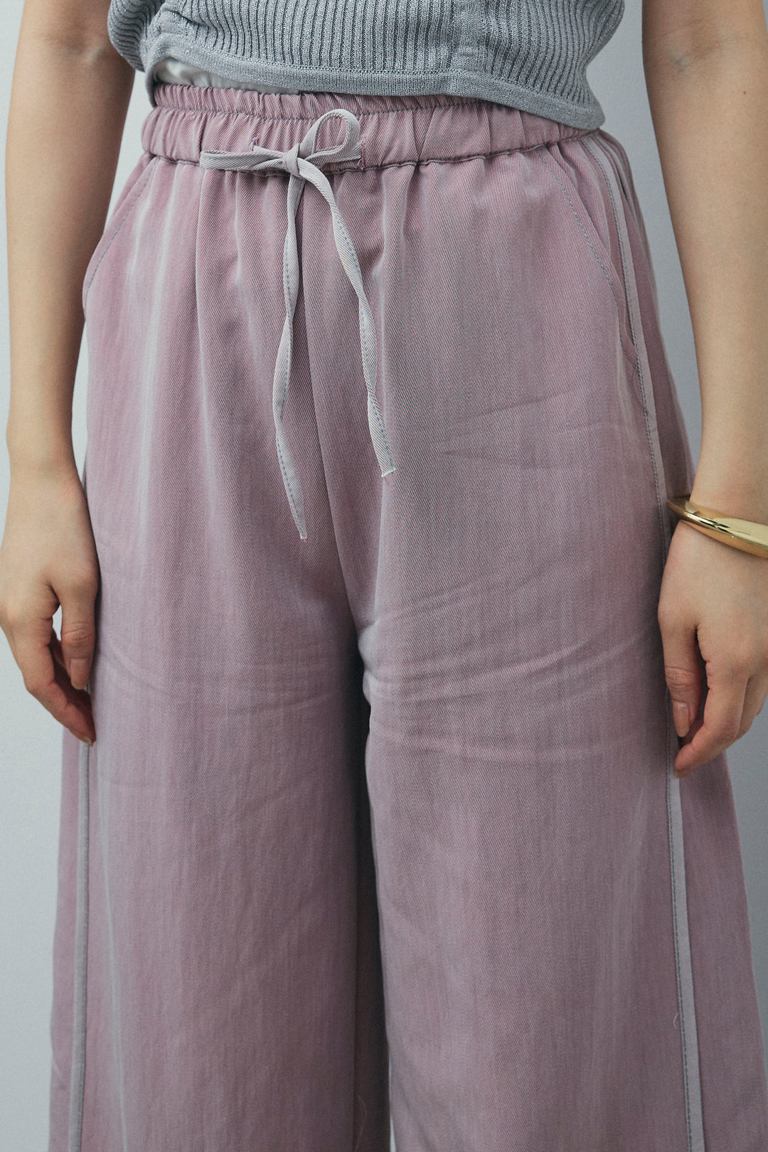 [予約/SET]ストライプBIGジレ+サイドラインリラックスパンツ(2set)