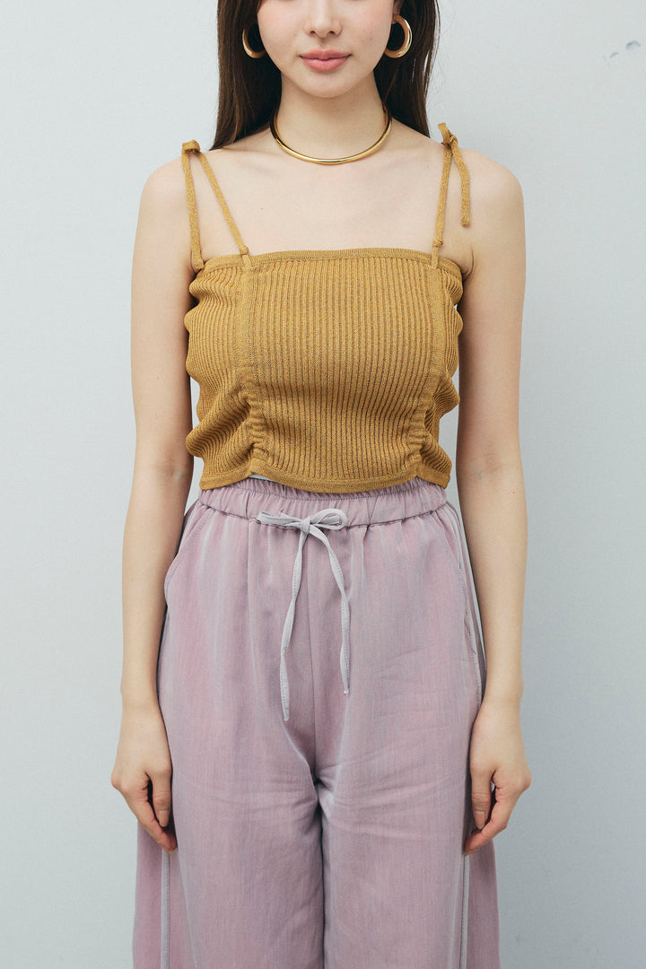 [予約]ドロストラメニットキャミ