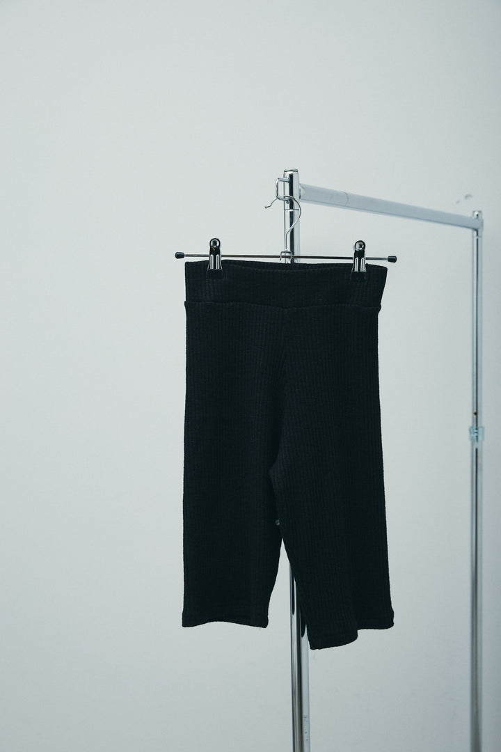 [予約/SET]ウエストラップロングシャツ+シアーキャミOP+リブハーフレギンス(3set)