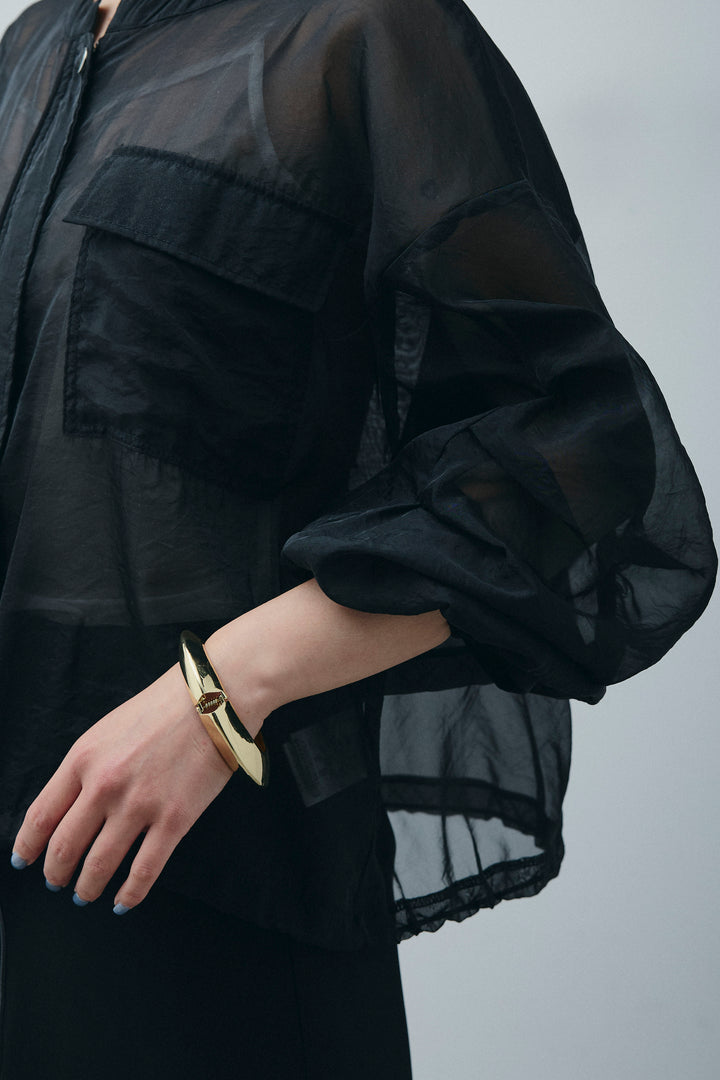 [予約/SET]ドロストシアーブルゾン+フロントボタンベアトップ+ツイルタックワイドパンツ(3set)