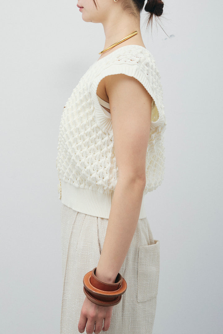 [予約/SET]カップ付きホルターネックタンク+バンピーステッチ2WAYベスト+ベルト付きバギーパンツ(3set)