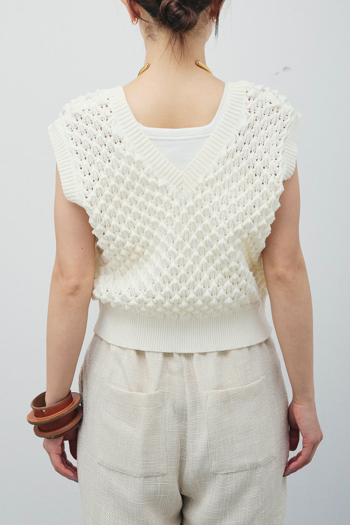 [予約/SET]バンピーステッチ2WAYベスト+サマーツイードタックパンツ(2set)