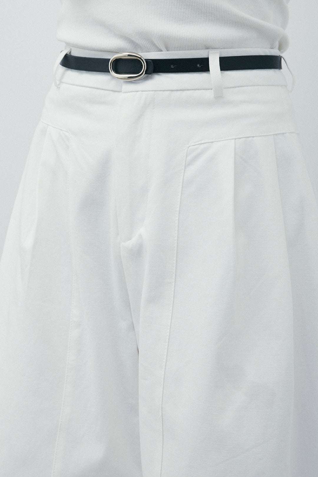 [予約/SET]カップ付きホルターネックタンク+バンピーステッチ2WAYベスト+ベルト付きバギーパンツ(3set)