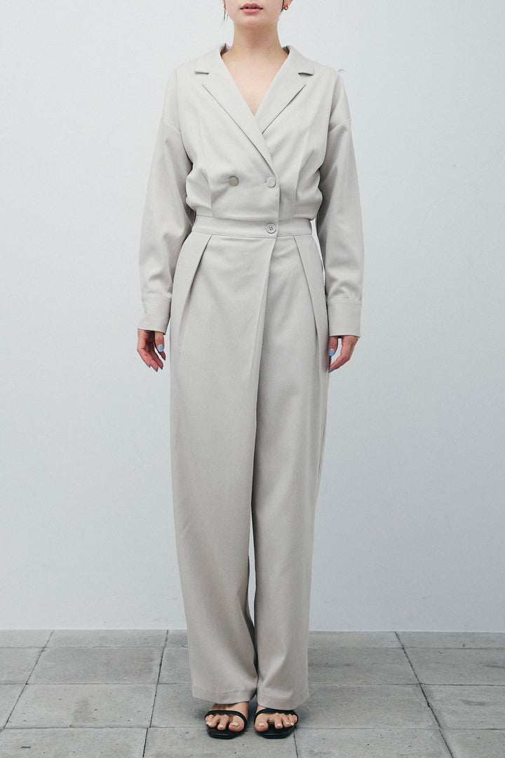 [予約/SET]レースフロントホックPO+テーラーカラーオールインワン(2set)