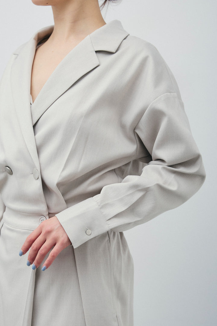 [予約/SET]レースフロントホックPO+テーラーカラーオールインワン(2set)