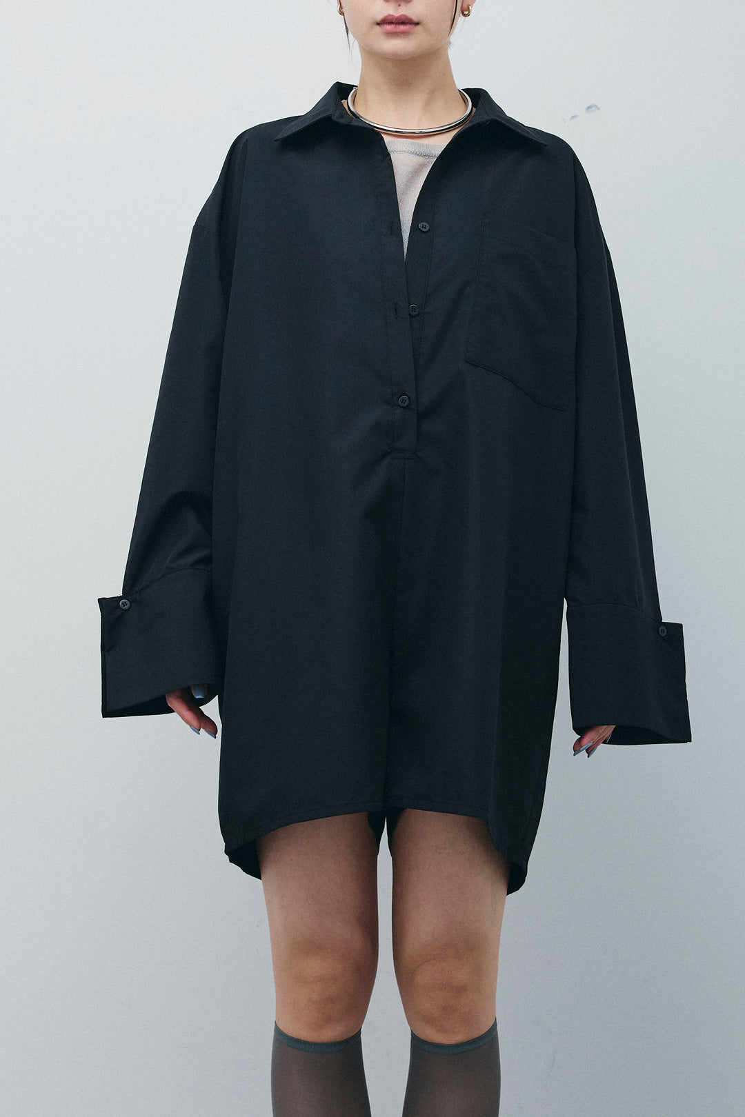 [予約]ブロードシャツロンパース