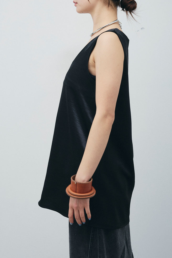 [予約/SET]サテン2wayトップス+ヘザーツイルラップスカート付きパンツ(2set)