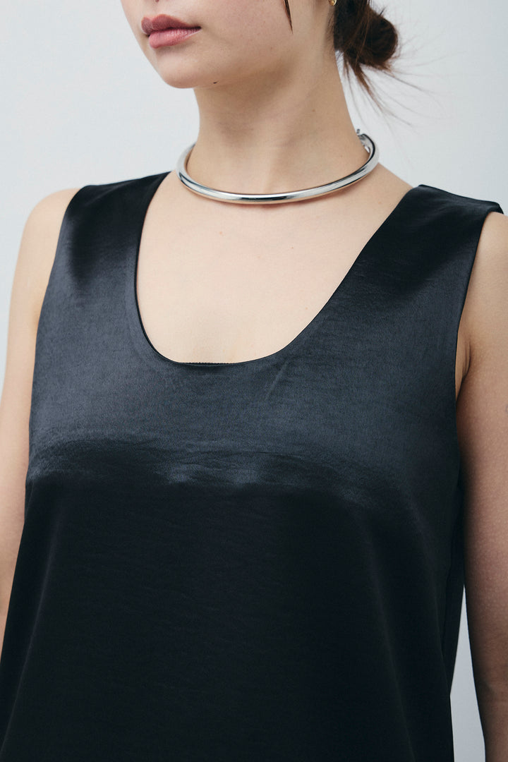 [予約/SET]サテン2wayトップス+レース付きカットスカート(2set)