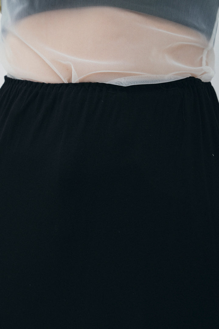 [予約/SET]サテン2wayトップス+レース付きカットスカート+ヴィンテージカーブデニムパンツ(3set)