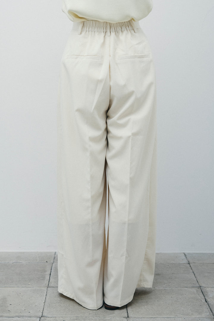 [予約]クレープタックワイドパンツ