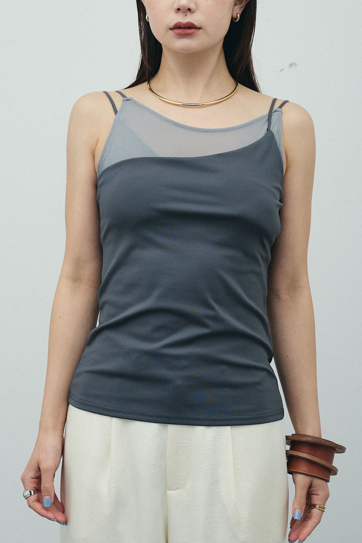 [予約]カップ付きアシンメトリーキャミソール