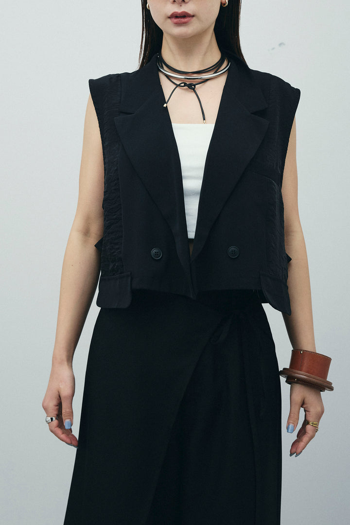 [予約]バックフリルヘムショートテーラードベスト