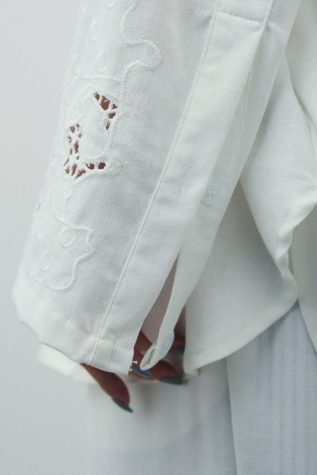 [予約/SET]カットワークレースセットアップ+ストライプイージーハーフパンツ(2set)