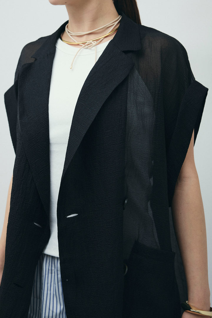 [予約]ラメワッシャーダブルジレ