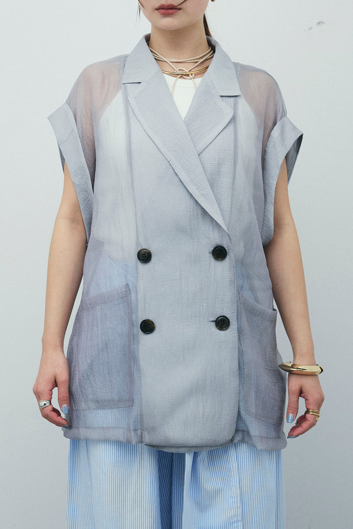 [予約]ラメワッシャーダブルジレ