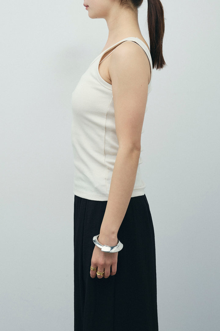 [予約/SET]ウエストデザインスリーブレスジャンプスーツ+テレコベーシックタンク+テレコベーシックタンク(3set)