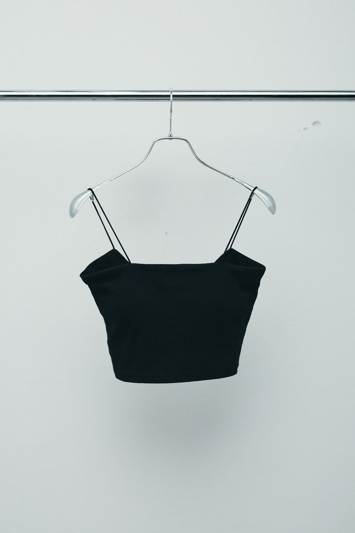 [予約/SET]ヴィンテージライクノースリデニムジャケット+クロップドカップ付きキャミ+サテンナロースカート(3set)