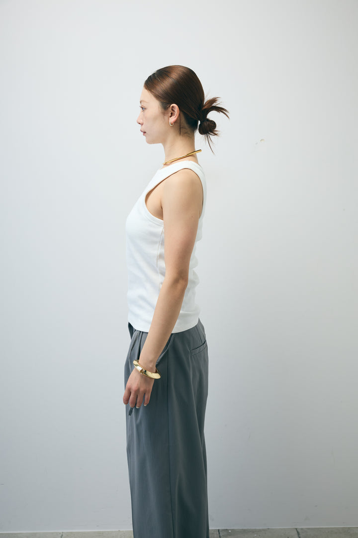 [予約/SET]半袖ダブルテーラードJK+ネーム入りアメスリタンク+テレコベーシックタンク+ストライプ イージー ワイド パンツ(4set)