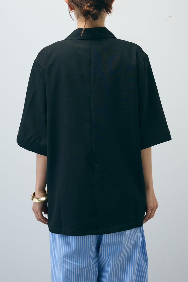 [予約/SET]半袖ダブルテーラードJK+ネーム入りアメスリタンク+テレコベーシックタンク+チェックパンツ(4set)