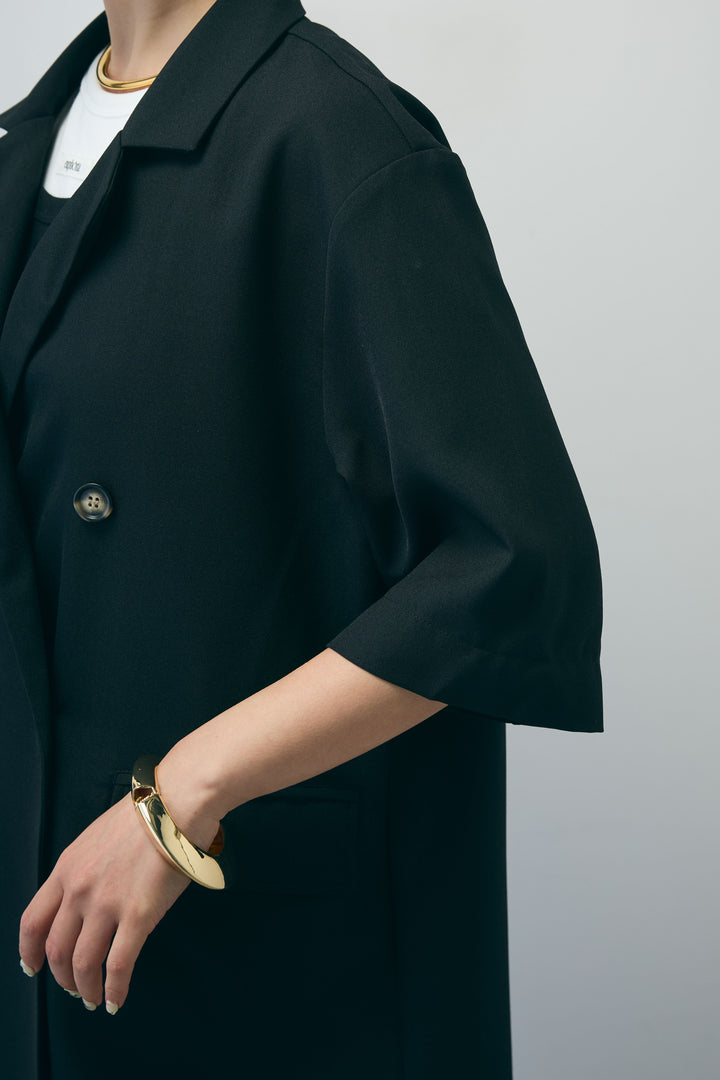 [予約/SET]半袖ダブルテーラードJK+ネーム入りアメスリタンク+テレコベーシックタンク+ストライプ イージー ワイド パンツ(4set)