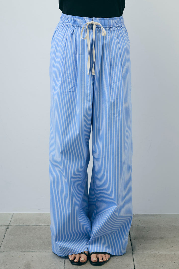 [予約]ストライプ イージー ワイド パンツ
