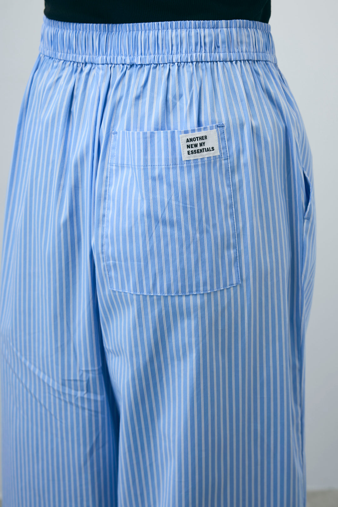 [予約/SET]TCブロード2wayフリルオフショルブラウス+ストライプ イージー ワイド パンツ(2set)