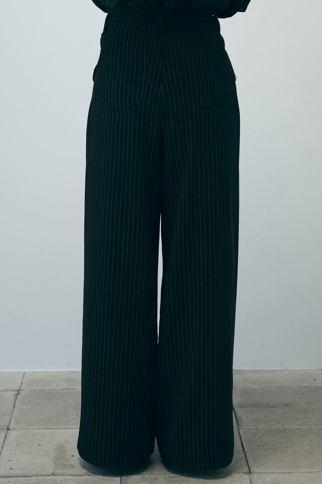 [予約/SET]TCブロード2wayフリルオフショルブラウス+ダブルベルトストライプパンツ(2set)