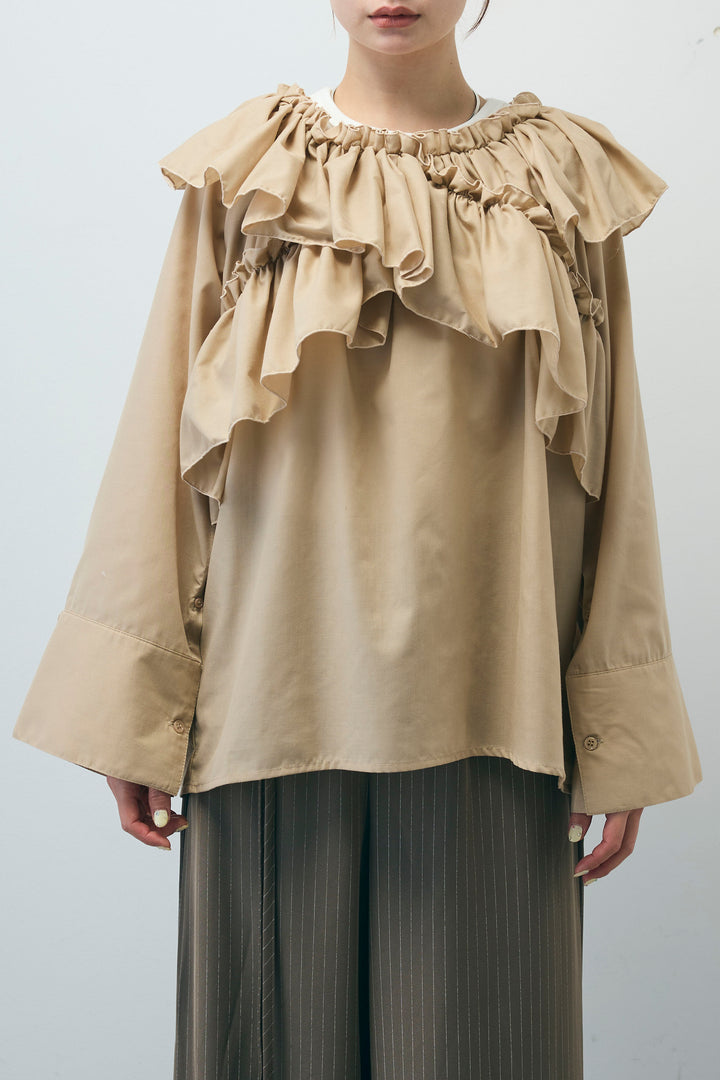 [予約]TCブロード2wayフリルオフショルブラウス