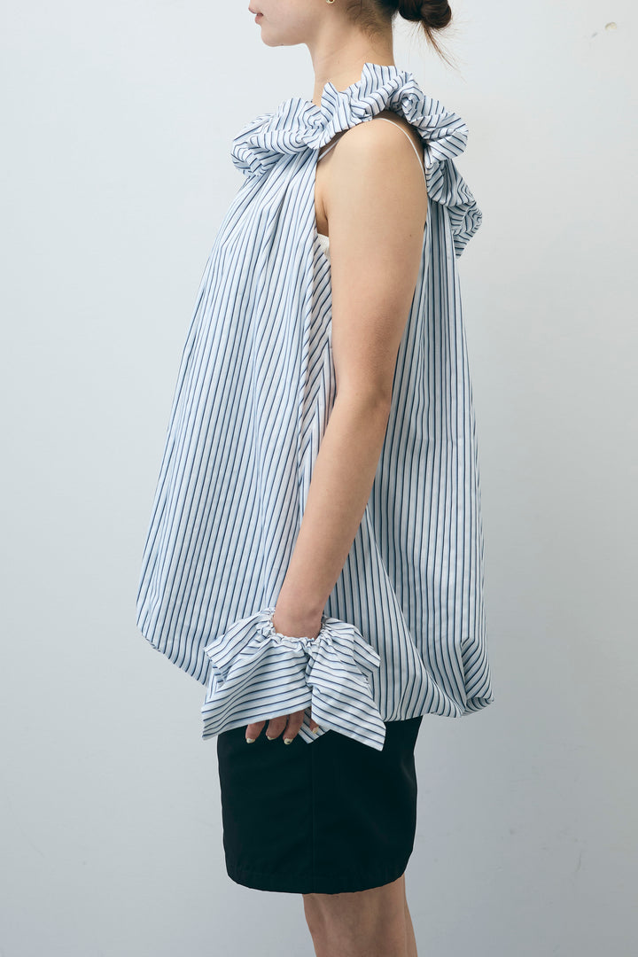 [予約/SET]ストライプバルーンアメスリTOPS+ツイルタックハーフパンツ(2set)