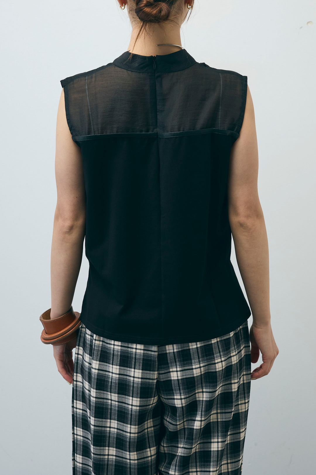 [予約]シアー切替えノースリーブ