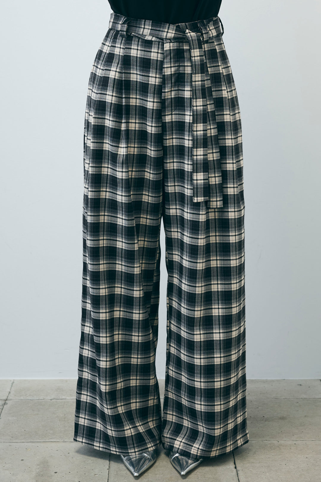 [予約/SET]半袖ダブルテーラードJK+ネーム入りアメスリタンク+テレコベーシックタンク+チェックパンツ(4set)