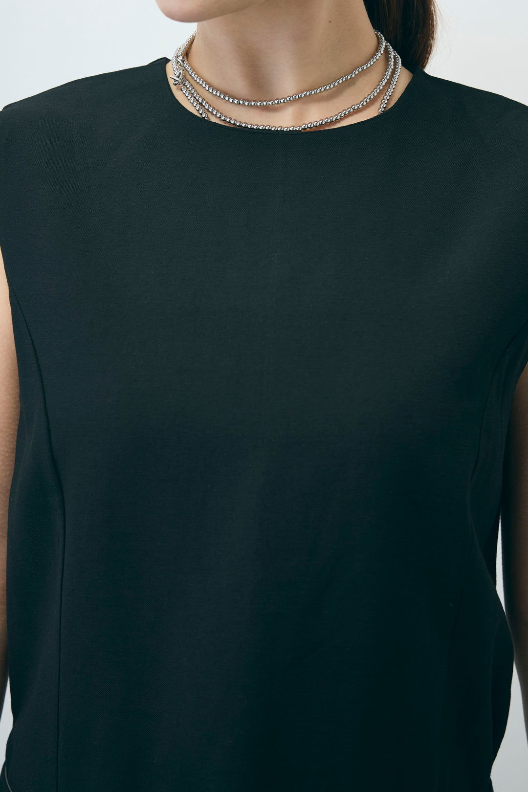 [予約]ベルト付きプリーツチュニック