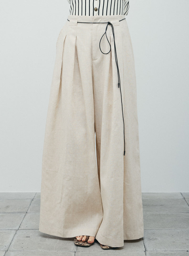リネンライクリラックスパンツ