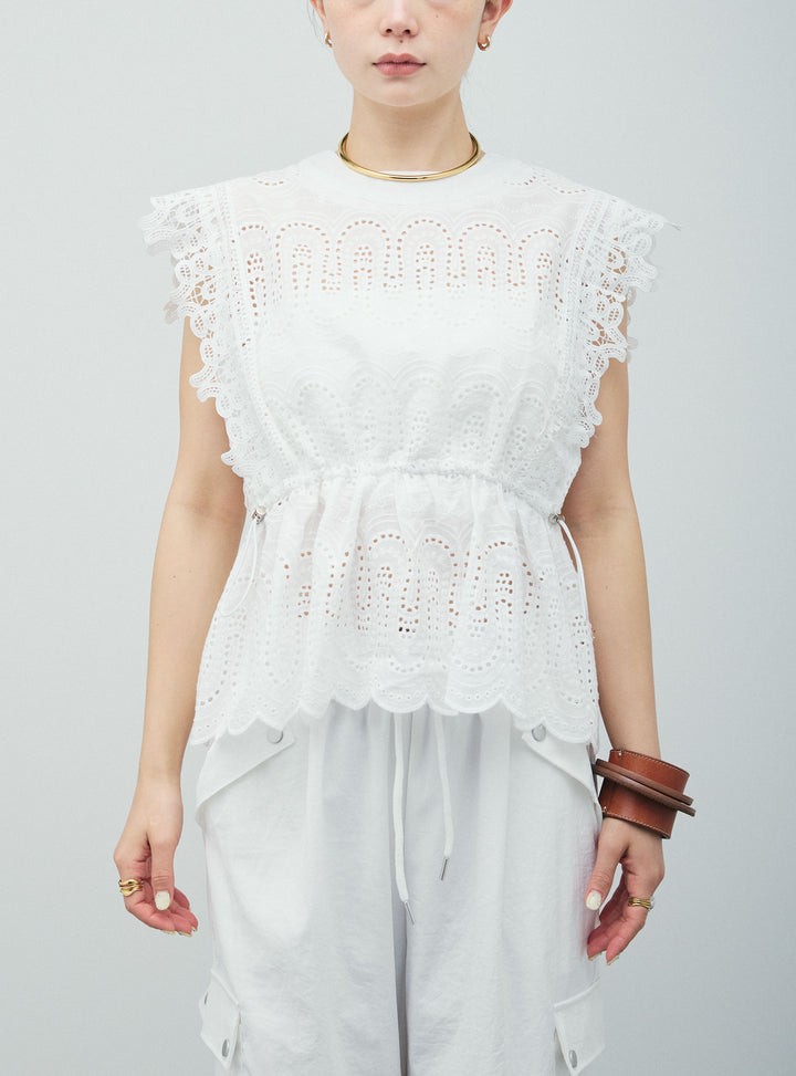 [予約]エンブロイダリーレースブラウス