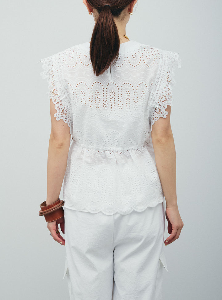 [予約]エンブロイダリーレースブラウス
