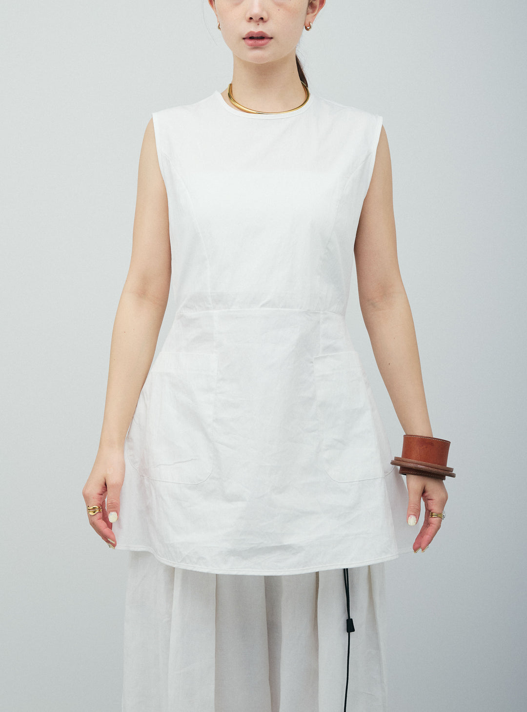 [予約/SET]バックオープンブラウス+リネンライクリラックスパンツ(2set)